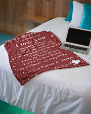Family To My Boyfriend Sometime It's Hard Small Fleece Blanket - 30" x 40" aos-coral-fleece-blanket-30x40-lifestyle-front-10