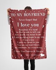 Family To My Boyfriend Sometime It's Hard Small Fleece Blanket - 30" x 40" aos-coral-fleece-blanket-30x40-lifestyle-front-14