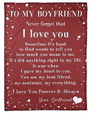 Family To My Boyfriend Sometime It's Hard Small Fleece Blanket - 30" x 40" front