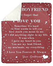 Family To My Boyfriend Sometime It's Hard Sherpa Fleece Blanket - 50" x 60" thumbnail
