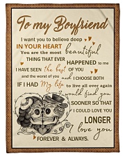 Skull To My Boyfriend Want You To Believe Deep Small Fleece Blanket - 30" x 40" front