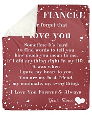 Family To My Fiancee Sometime It's Hard Sherpa Fleece Blanket - 50" x 60" thumbnail