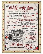 Skull The Day I Meet You Small Fleece Blanket - 30" x 40" front