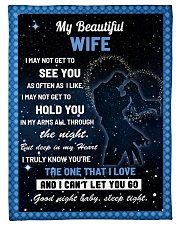 Family My Beautiful Wife Hold You Small Fleece Blanket - 30" x 40" front