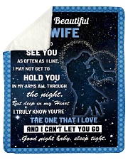 Family My Beautiful Wife Hold You Sherpa Fleece Blanket - 50" x 60" thumbnail