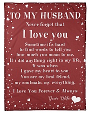 Family To My Husband Sometime It's Hard Small Fleece Blanket - 30" x 40" front