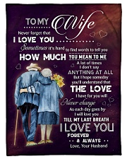 Family To My Wife How Much You Mean To Me Small Fleece Blanket - 30" x 40" front