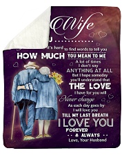 Family To My Wife How Much You Mean To Me Sherpa Fleece Blanket - 50" x 60" thumbnail