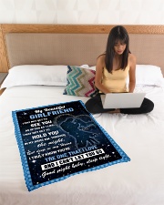 Family My Beautiful Girlfriend Hold You Small Fleece Blanket - 30" x 40" aos-coral-fleece-blanket-30x40-lifestyle-front-11