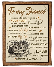 Skull To My Fiance I Want You To Believe Deep Small Fleece Blanket - 30" x 40" front