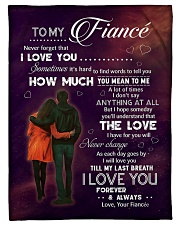 Family To My Fiance How Much You Mean To Me Small Fleece Blanket - 30" x 40" front
