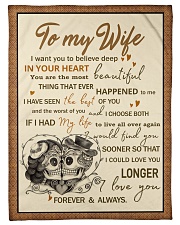 Skull To My Wife Want You To Believe Deep Small Fleece Blanket - 30" x 40" front