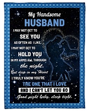 Family My Handsome Husband Hold You Small Fleece Blanket - 30" x 40" front