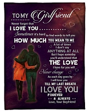 Family To My Girlfriend How Much You Mean To Me Small Fleece Blanket - 30" x 40" front