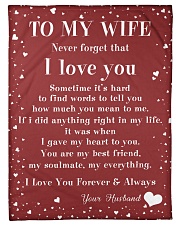 Family To My Wife Sometime It's Hard Small Fleece Blanket - 30" x 40" front