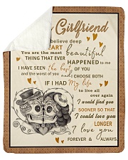 Skull To My GirIfriend Want You To Believe Deep Sherpa Fleece Blanket - 50" x 60" thumbnail
