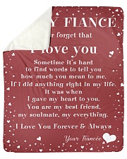 Family To My Fiance Sometime It's Hard Sherpa Fleece Blanket - 50" x 60" thumbnail