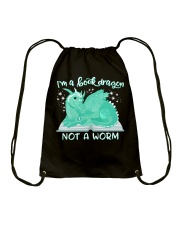 BOOK DRAGON in TEAL -Julia Mills Exclusive Drawstring Bag thumbnail
