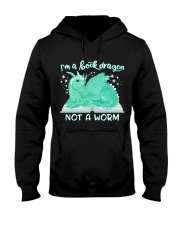BOOK DRAGON in TEAL -Julia Mills Exclusive Hooded Sweatshirt thumbnail