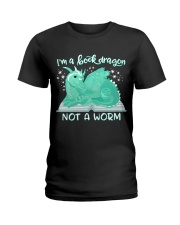 BOOK DRAGON in TEAL -Julia Mills Exclusive Ladies T-Shirt thumbnail