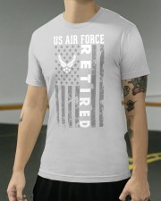 Us Air Force Retired Distressed American Flag Classic T-Shirt apparel-classic-tshirt-lifestyle-front-103