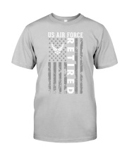 Us Air Force Retired Distressed American Flag Classic T-Shirt front