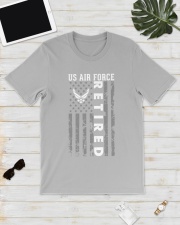 Us Air Force Retired Distressed American Flag Classic T-Shirt lifestyle-mens-crewneck-front-17