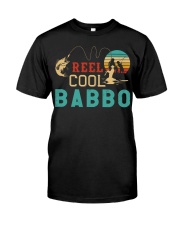 Retro Fishing Reel Cool Babbo Classic T-Shirt front
