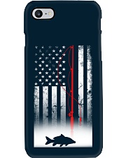 Fishing Pole Patriotic Fisherman American Flag Phone Case tile