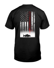 Fishing Pole Patriotic Fisherman American Flag Classic T-Shirt back
