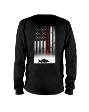 Fishing Pole Patriotic Fisherman American Flag Long Sleeve Tee tile