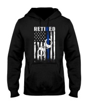 Retired Police Officer Thin Blue Line USA Flag Hooded Sweatshirt tile