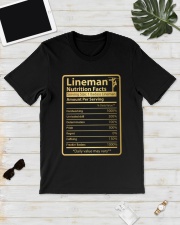 Funny Lineman Nutrition Facts Classic T-Shirt lifestyle-mens-crewneck-front-17
