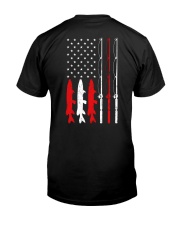 Fishing Rod American Flag Vintage Fishing Premium Fit Mens Tee tile