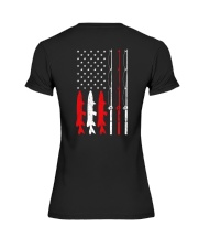 Fishing Rod American Flag Vintage Fishing Premium Fit Ladies Tee tile