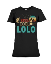 Retro Fishing Reel Cool Lolo Premium Fit Ladies Tee tile