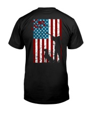 Duck Hunting Distressed Patriotic USA Flag Premium Fit Mens Tee tile