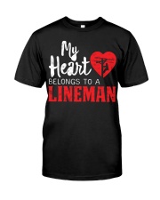 My Heart Belongs to a Electric Cable Lineman Premium Fit Mens Tee tile