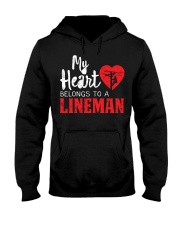 My Heart Belongs to a Electric Cable Lineman Hooded Sweatshirt tile