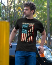 American Flag Patriotic Lineman Classic T-Shirt apparel-classic-tshirt-lifestyle-front-44