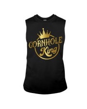 Cornhole King Retro Dadhole Sleeveless Tee tile