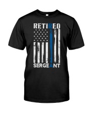 Retired Sergeant Police Thin Blue Line USA Flag Premium Fit Mens Tee tile