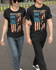 Lineman American flag Electric Cable Classic T-Shirt apparel-classic-tshirt-lifestyle-front-142