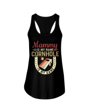 Mammy is my name cornhole is my game Ladies Flowy Tank tile