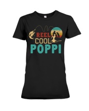 Retro Fishing Reel Cool Pappi Premium Fit Ladies Tee tile