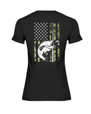 Fishing Camouflage USA Flag for Bass Fisherman Premium Fit Ladies Tee tile