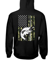 Fishing Camouflage USA Flag for Bass Fisherman Hooded Sweatshirt tile
