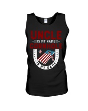 Uncle is my name cornhole is my game Unisex Tank tile
