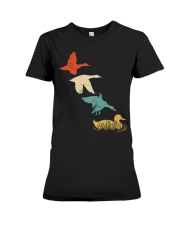 Duck Hunting retro style Premium Fit Ladies Tee tile
