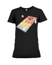 Retro Vintage Shut Your Corn Hole Premium Fit Ladies Tee tile